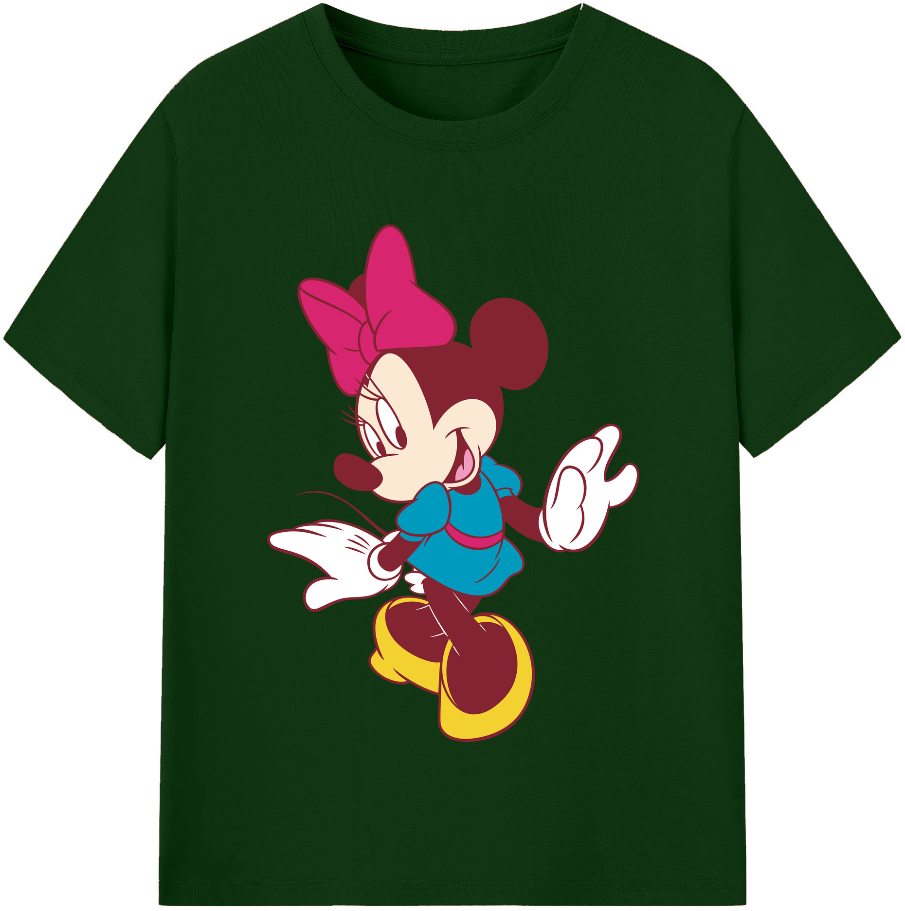 （画像用） ミッキーマウス Mickey Mouse 綿100％半袖Tシャツ（フロントプリント）